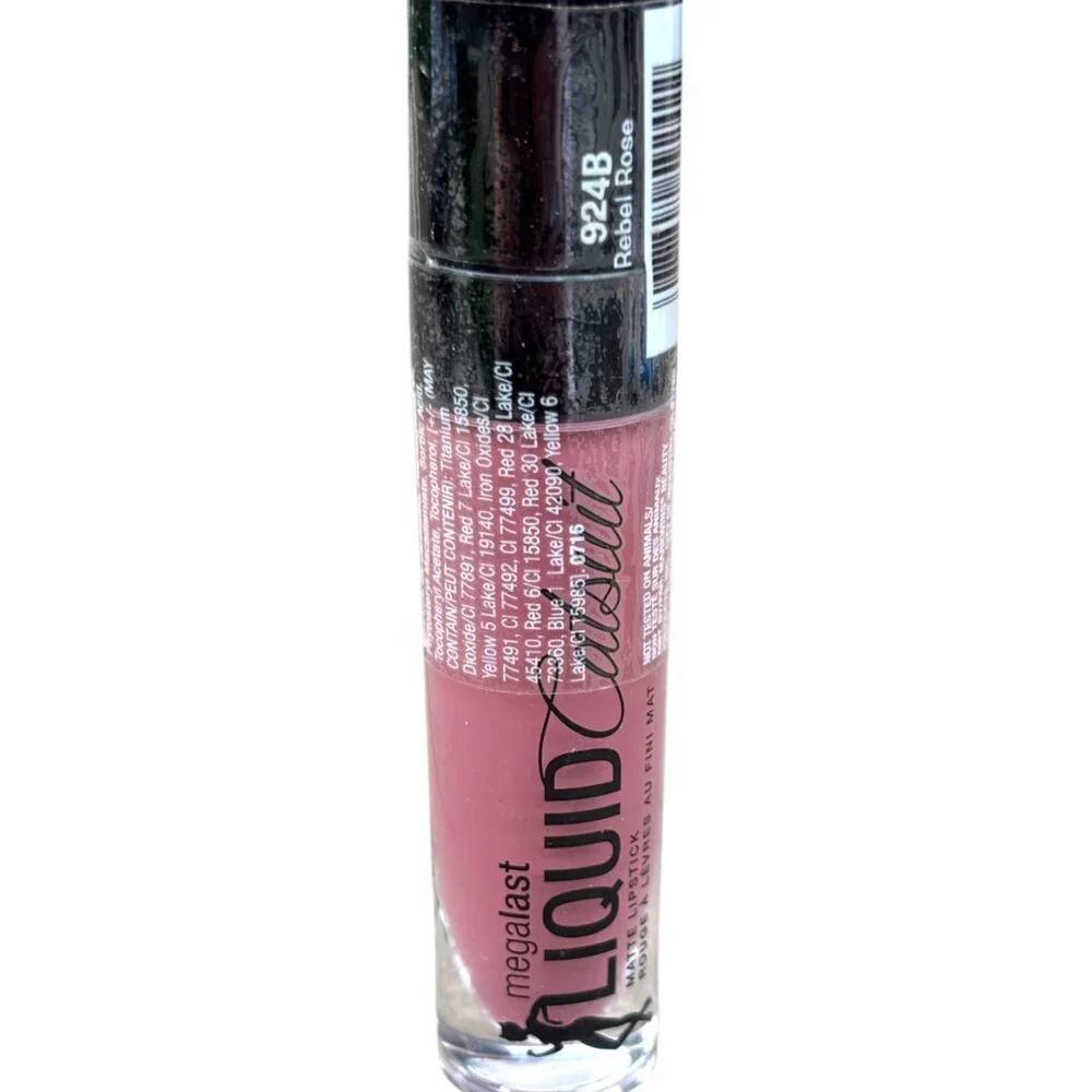 Wet N Wild Megalast Liquid Catsuit Matte Lipstick 924B Rebel Rose Sealed NWOB‎